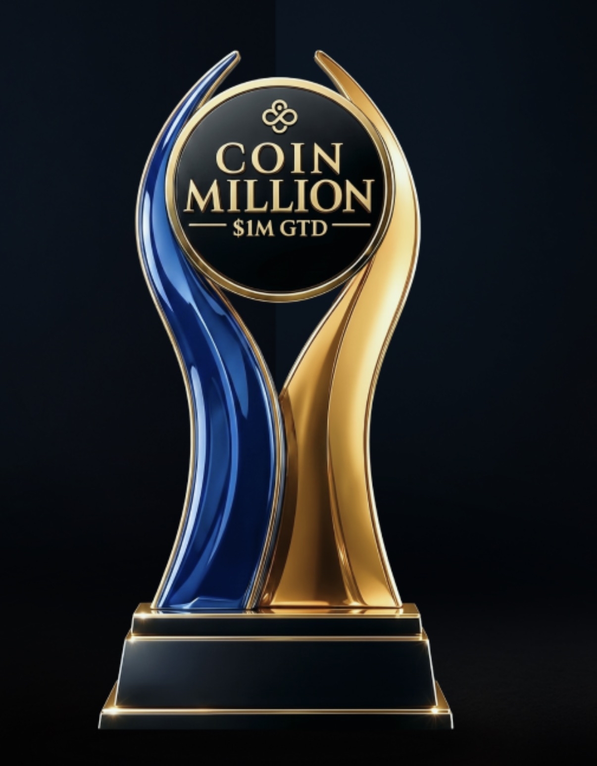 Die CoinMillion-Champion-Trophäe